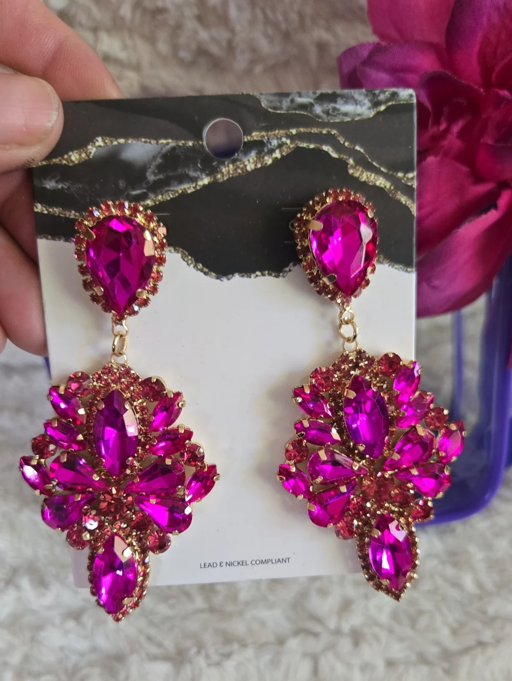 Accessories Gift Set with Purple Flower Accent